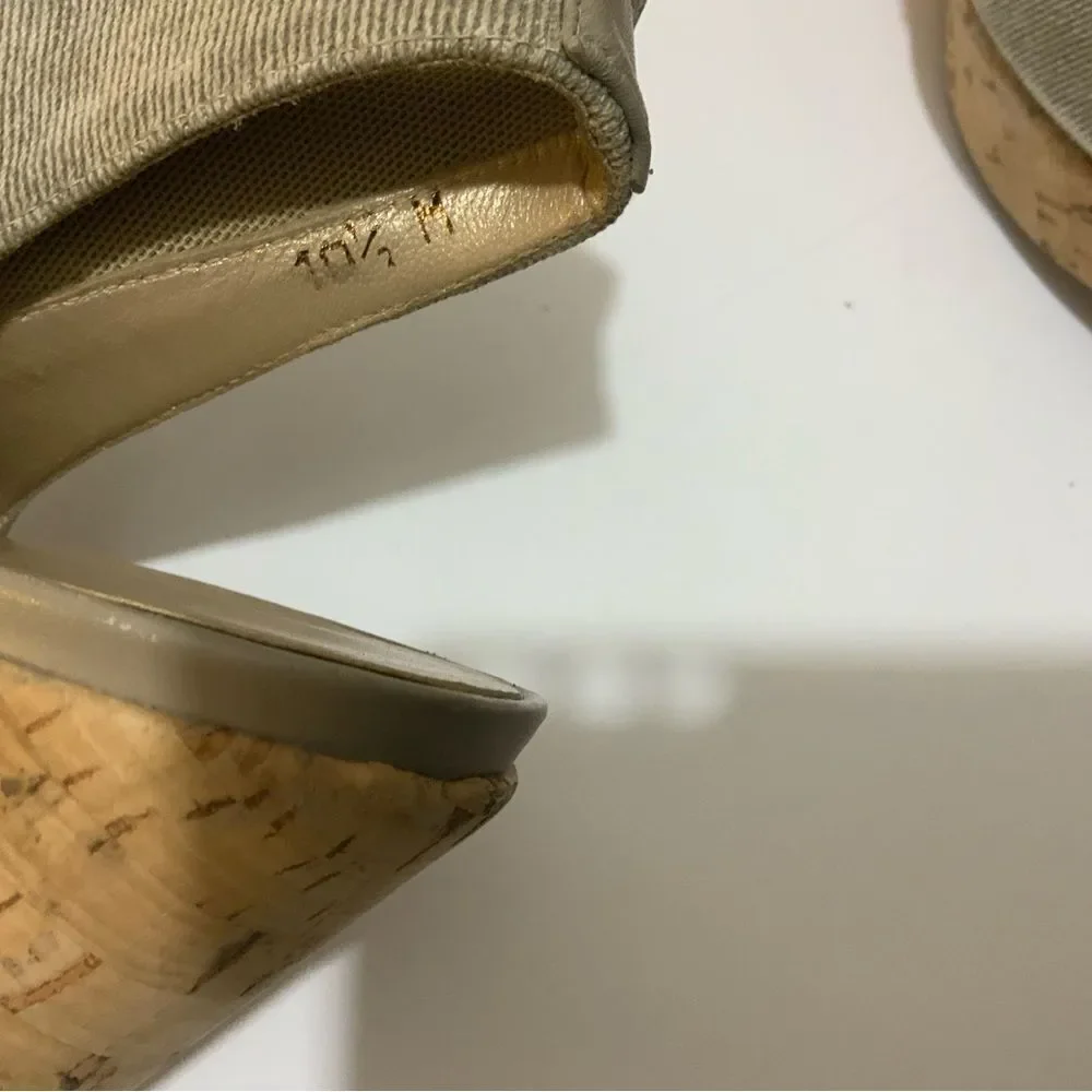 Stuart Weitzman Glover Stretch Wedge Sandal 10.5 M - Picture 7 of 10